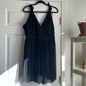 Bloomchic black swim dress with bow straps size 22/24